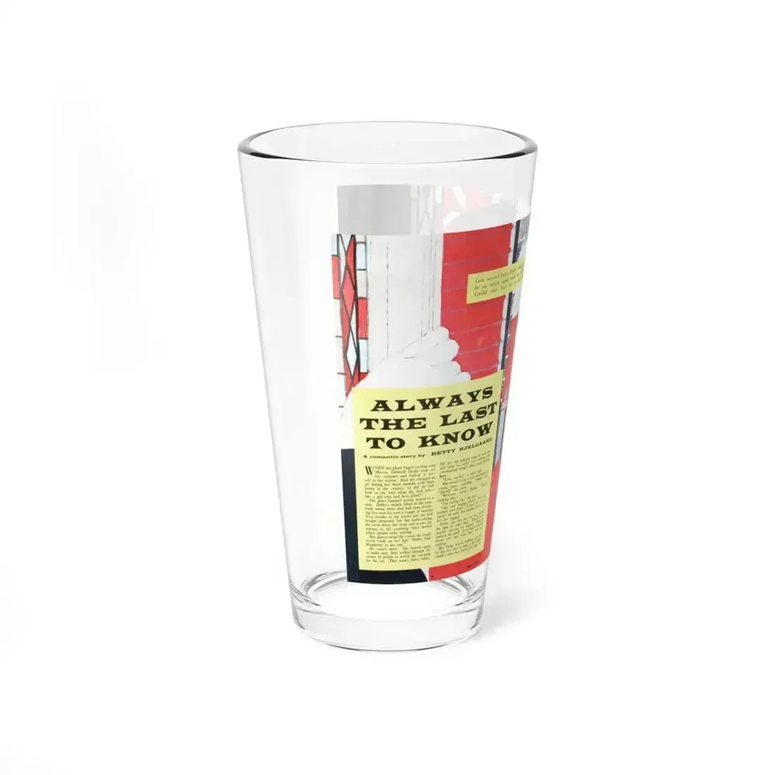 Always The Last To Know, Family Circle, February 1956 (Magazine Illustration) Pint Glass 16oz - Go Mug Yourself