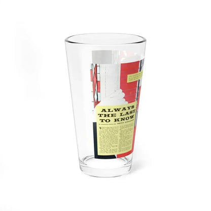 Always The Last To Know, Family Circle, February 1956 (Magazine Illustration) Pint Glass 16oz - Go Mug Yourself