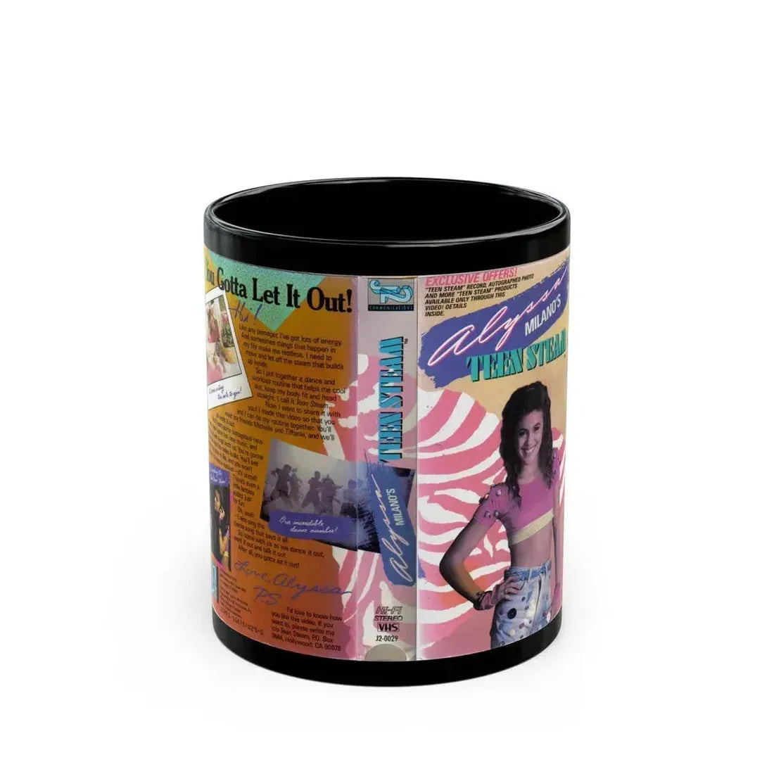 ALYSSA MILANOS TEEN STEAM (VHS COVER) - Black Coffee Mug 11oz - Go Mug Yourself