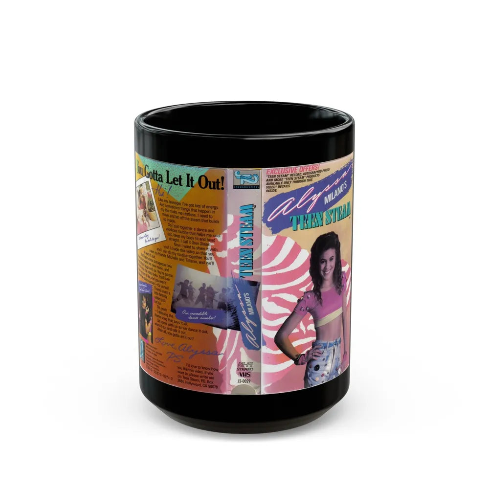 ALYSSA MILANOS TEEN STEAM (VHS COVER) - Black Coffee Mug-15oz-Go Mug Yourself