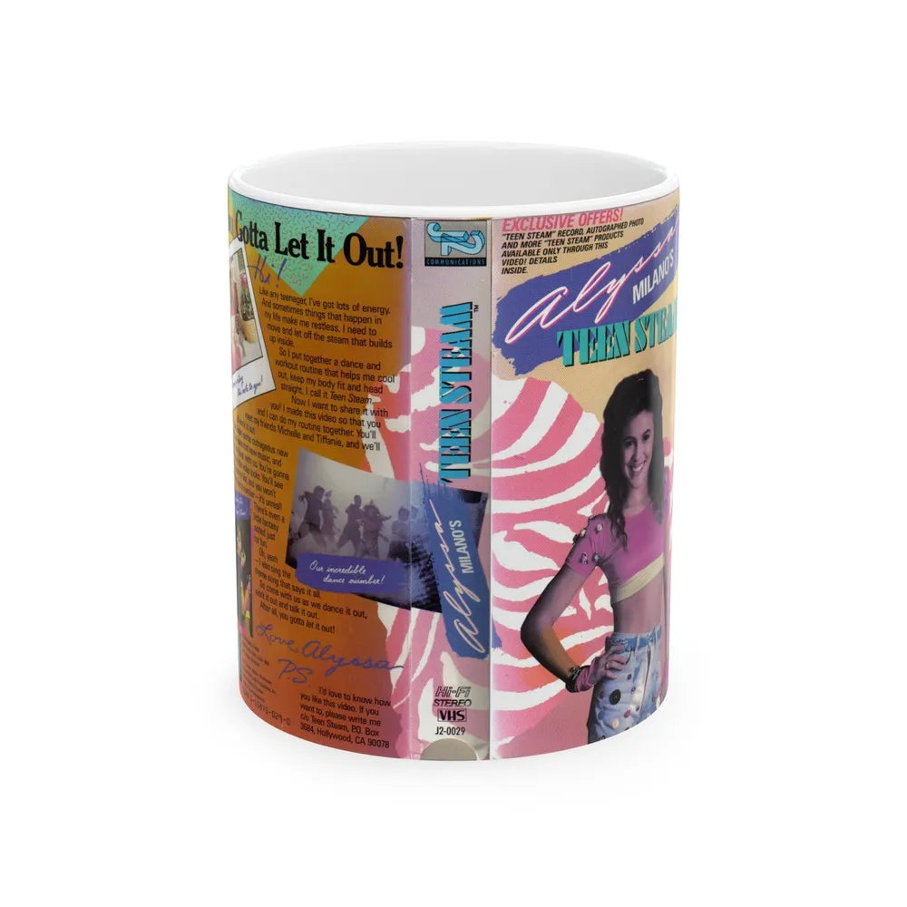 ALYSSA MILANOS TEEN STEAM (VHS COVER) - White Coffee Mug-11oz-Go Mug Yourself