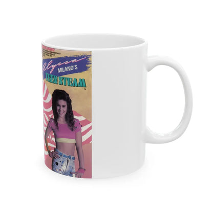 ALYSSA MILANOS TEEN STEAM (VHS COVER) - White Coffee Mug-Go Mug Yourself