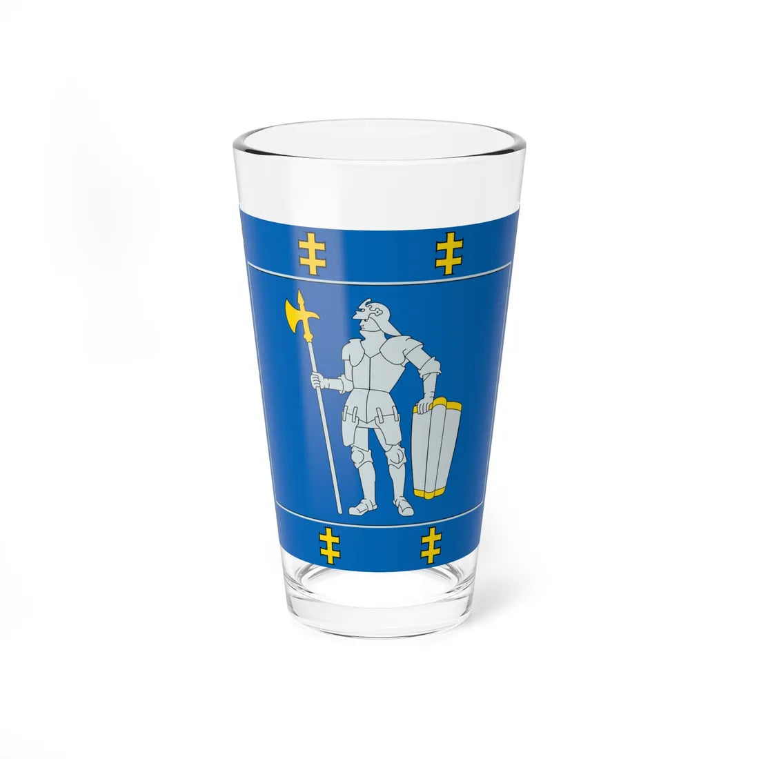 Alytus County flag (Lithuania) Pint Glass 16oz 16oz - Go Mug Yourself