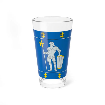 Alytus County flag (Lithuania) Pint Glass 16oz 16oz - Go Mug Yourself