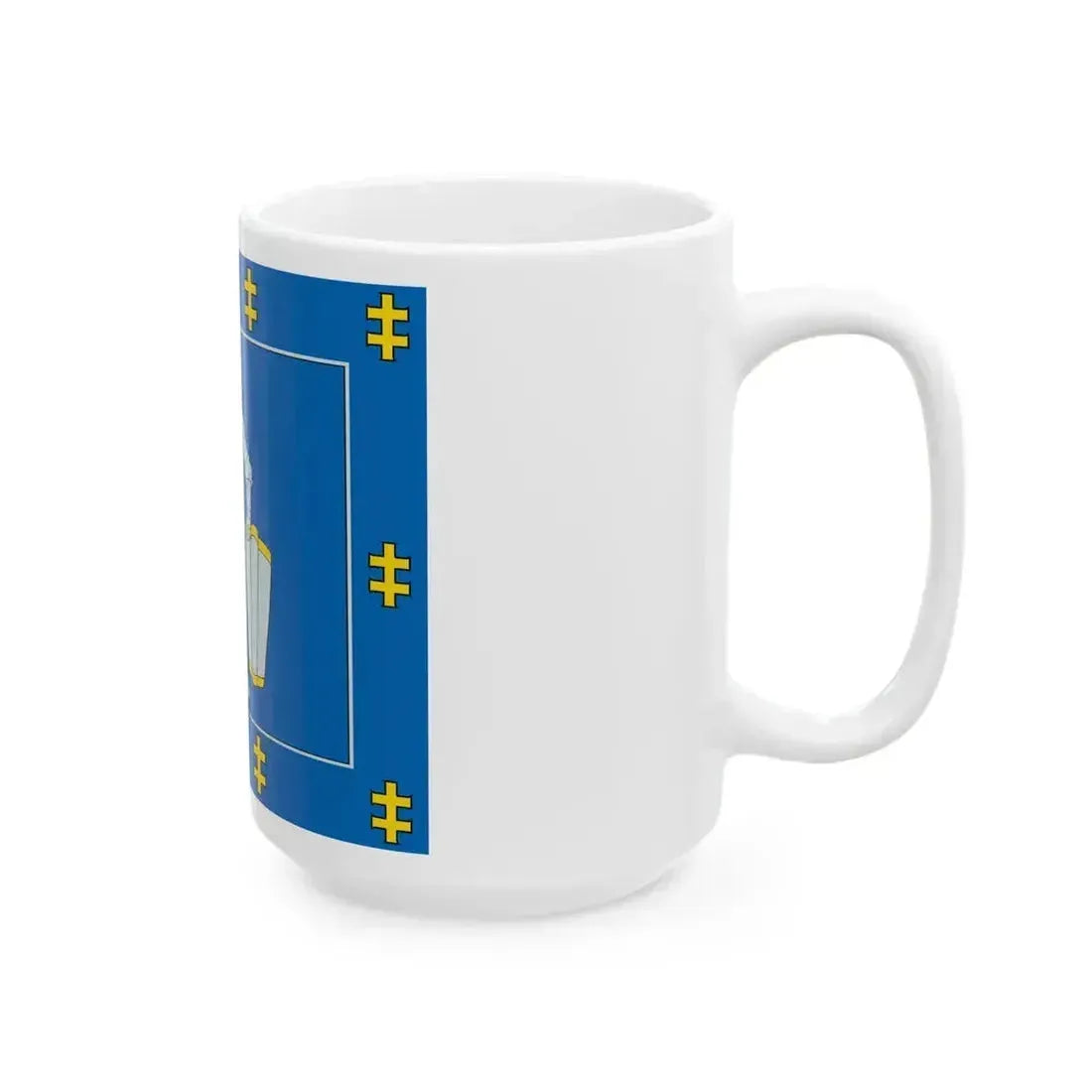 Alytus County flag (Lithuania) White Coffee Mug - Go Mug Yourself