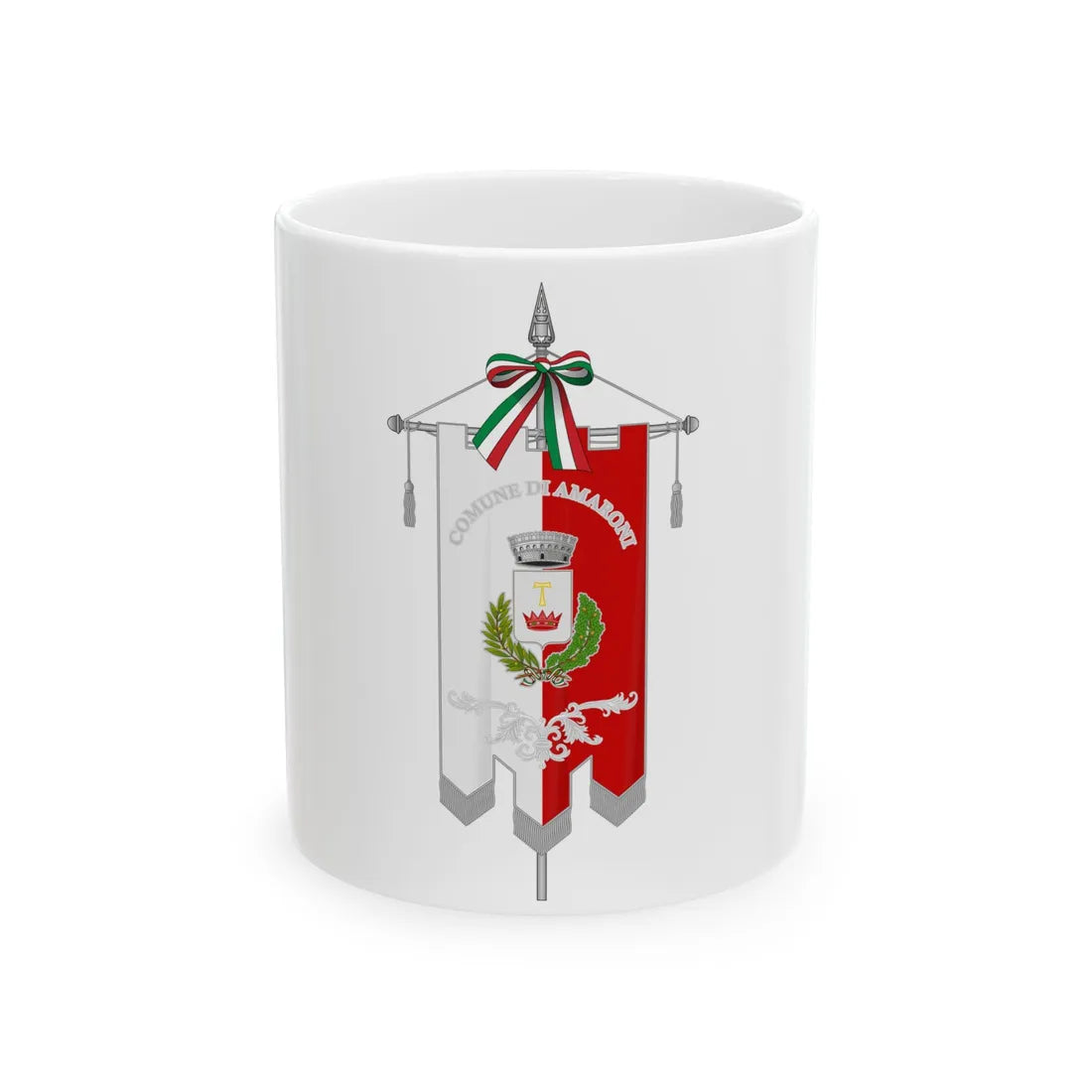 Amaroni-Gonfalone (Italy) White Coffee Mug 11oz - Go Mug Yourself