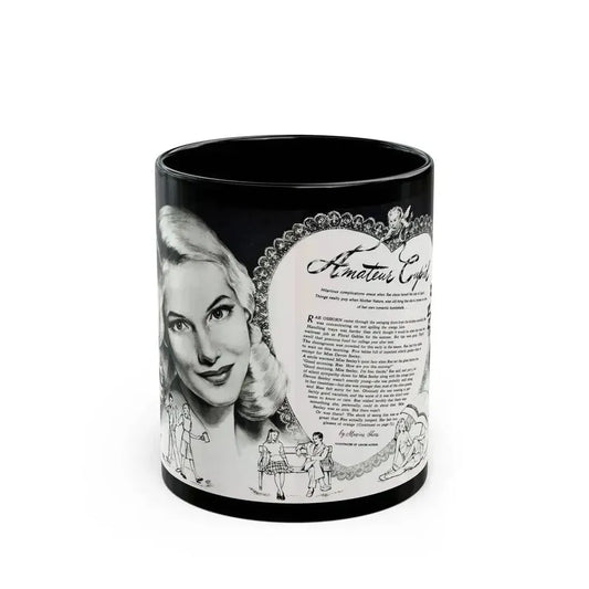 Amateur Cupid, Miss America magazine, March 1946 - Black Coffee Mug 11oz - Go Mug Yourself