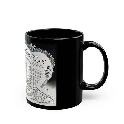 Amateur Cupid, Miss America magazine, March 1946 - Black Coffee Mug - Go Mug Yourself