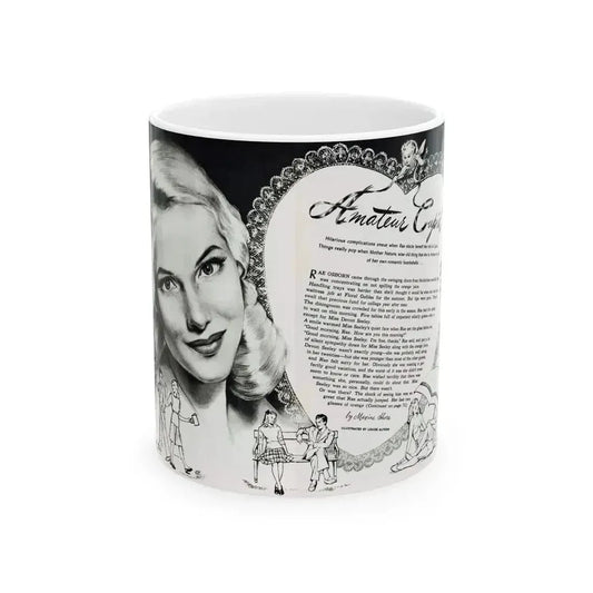Amateur Cupid, Miss America magazine, March 1946 - White Coffee Mug 11oz - Go Mug Yourself