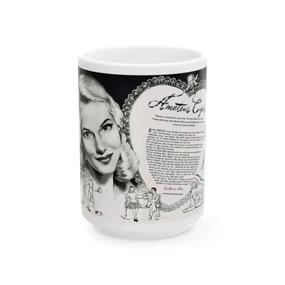 Amateur Cupid, Miss America magazine, March 1946 - White Coffee Mug 15oz - Go Mug Yourself
