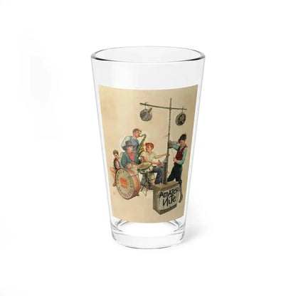 Amateur Nite - Cowboy Bill's Ramblers, The Saturday Evening Post cover, January 11, 1936 (Magazine Illustration) Pint Glass 16oz 16oz - Go Mug Yourself