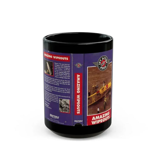 AMAZING WIPEOUTS (VHS COVER) - Black Coffee Mug 15oz - Go Mug Yourself