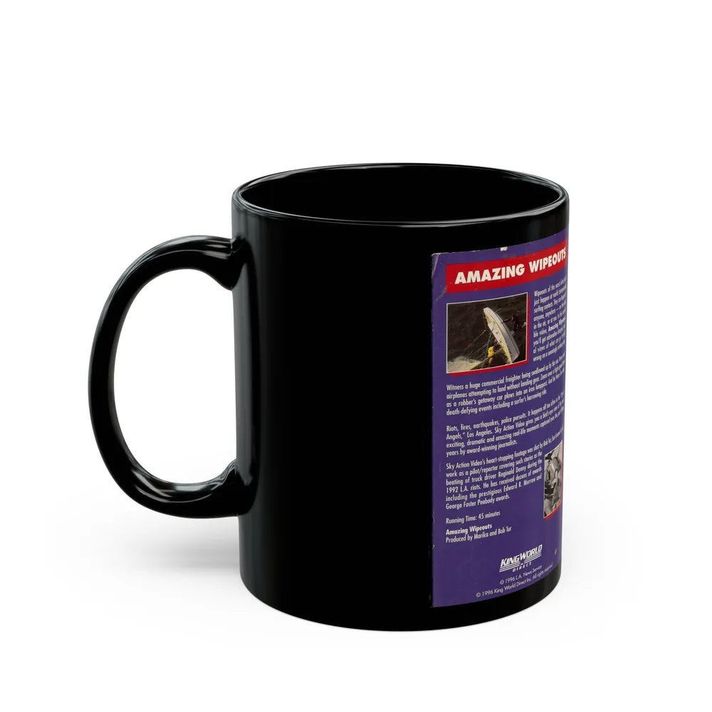 AMAZING WIPEOUTS (VHS COVER) - Black Coffee Mug-Go Mug Yourself