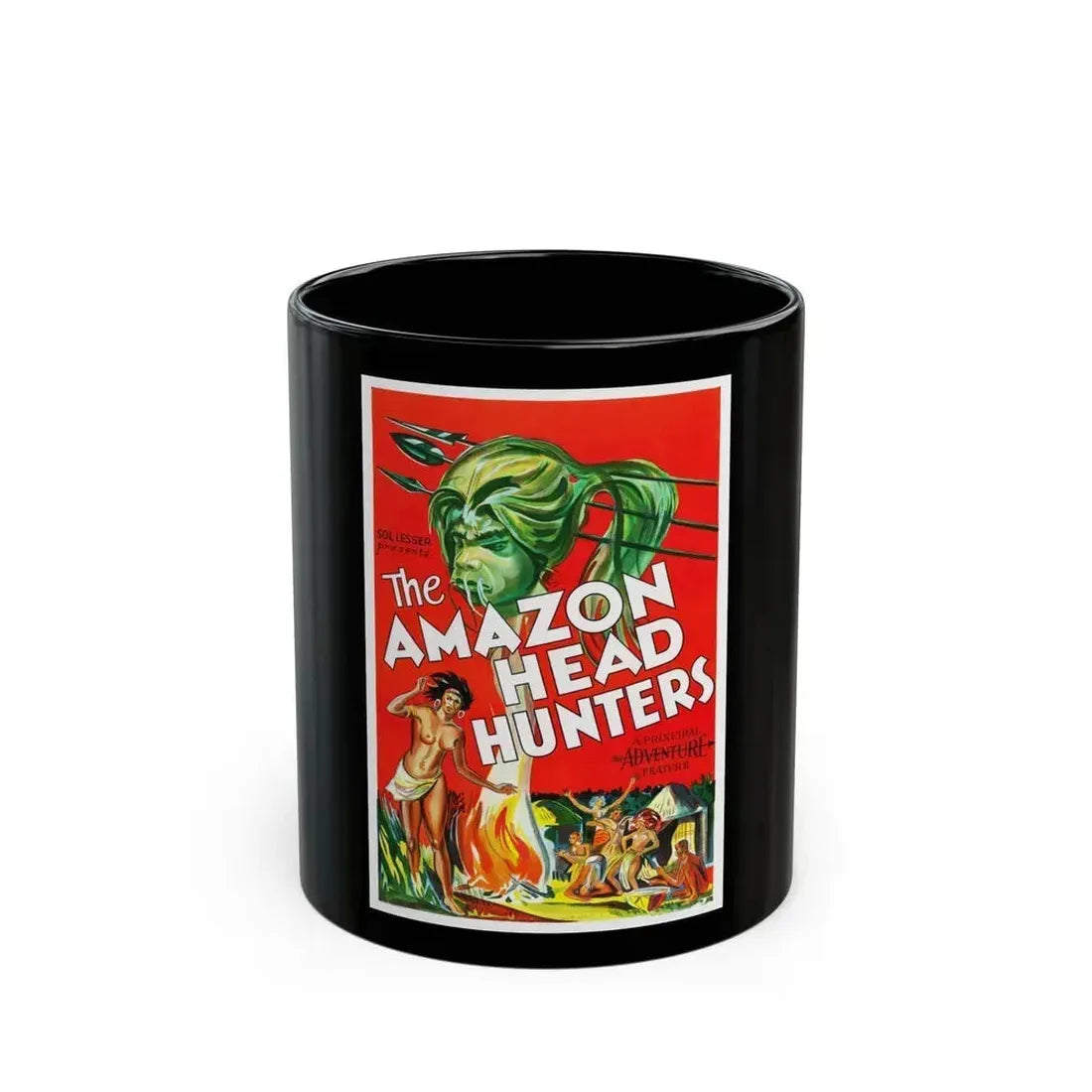 AMAZON HEAD HUNTERS 1932 Movie Poster - Black Coffee Mug 11oz - Go Mug Yourself
