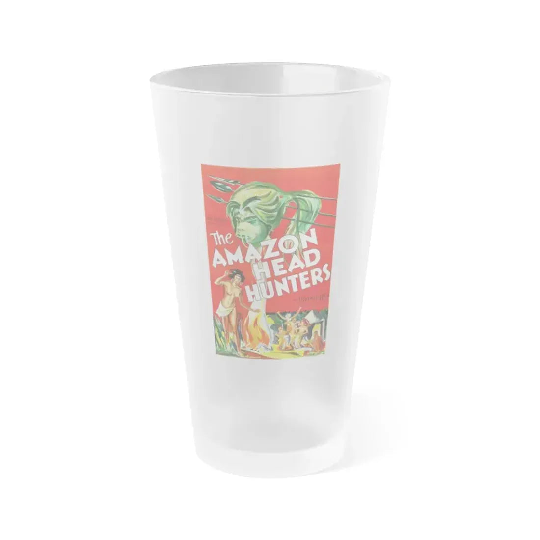 AMAZON HEAD HUNTERS 1932 Movie Poster - Frosted Pint Glass 16oz Default Title - Go Mug Yourself