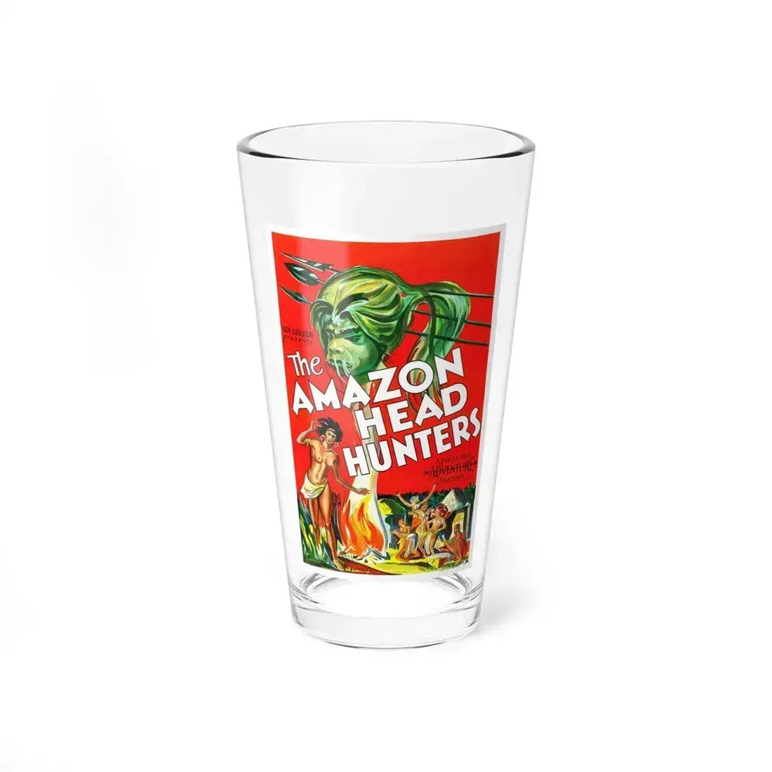AMAZON HEAD HUNTERS 1932 Movie Poster - Pint Glass 16oz 16oz - Go Mug Yourself