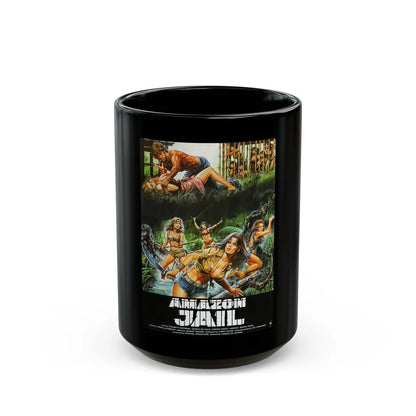 AMAZON JAIL 1985 Movie Poster - Black Coffee Mug-15oz-Go Mug Yourself