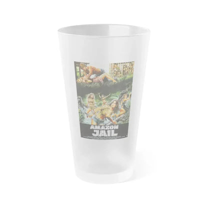 AMAZON JAIL 1985 Movie Poster - Frosted Pint Glass 16oz Default Title - Go Mug Yourself