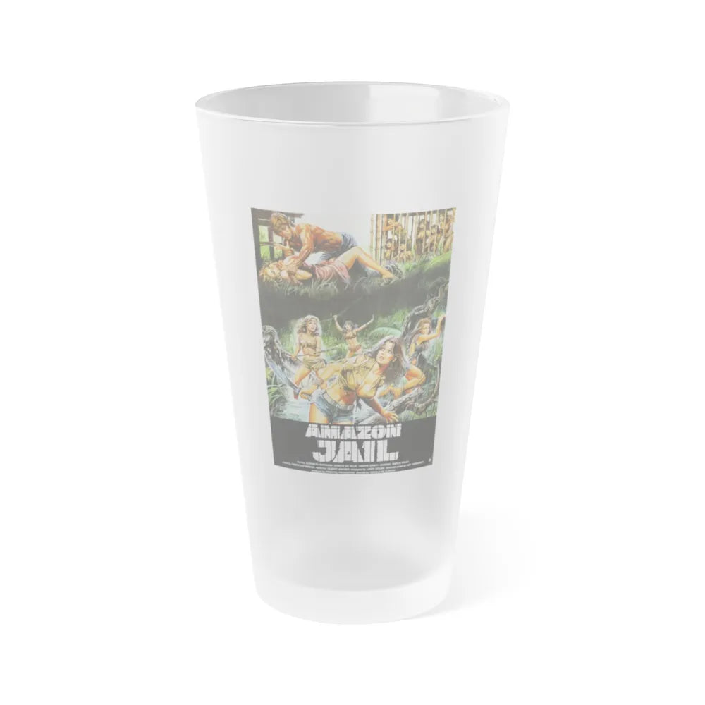 AMAZON JAIL 1985 Movie Poster - Frosted Pint Glass 16oz-Go Mug Yourself