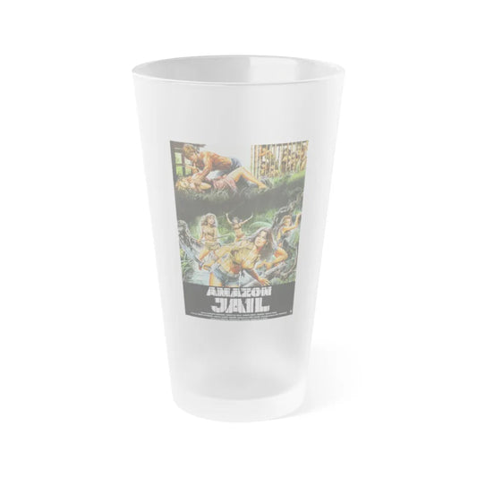 AMAZON JAIL 1985 Movie Poster - Frosted Pint Glass 16oz-Go Mug Yourself