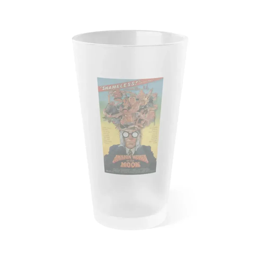 AMAZON WOMEN ON THE MOON 1987 Movie Poster - Frosted Pint Glass 16oz Default Title - Go Mug Yourself