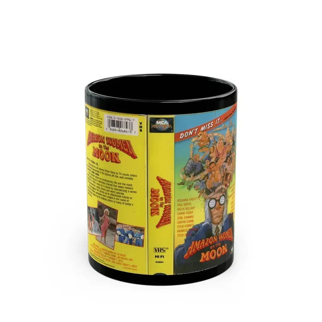 AMAZON WOMEN ON THE MOON (VHS COVER) - Black Coffee Mug 11oz - Go Mug Yourself