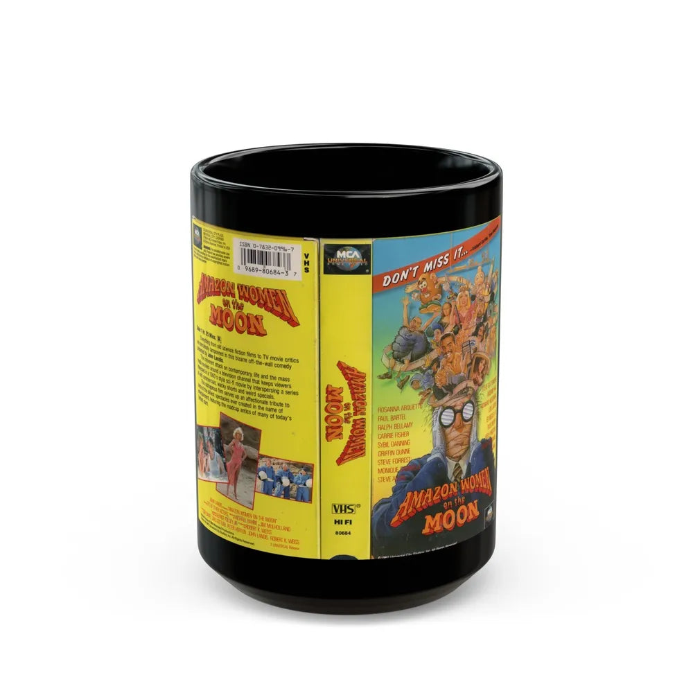 AMAZON WOMEN ON THE MOON (VHS COVER) - Black Coffee Mug-15oz-Go Mug Yourself