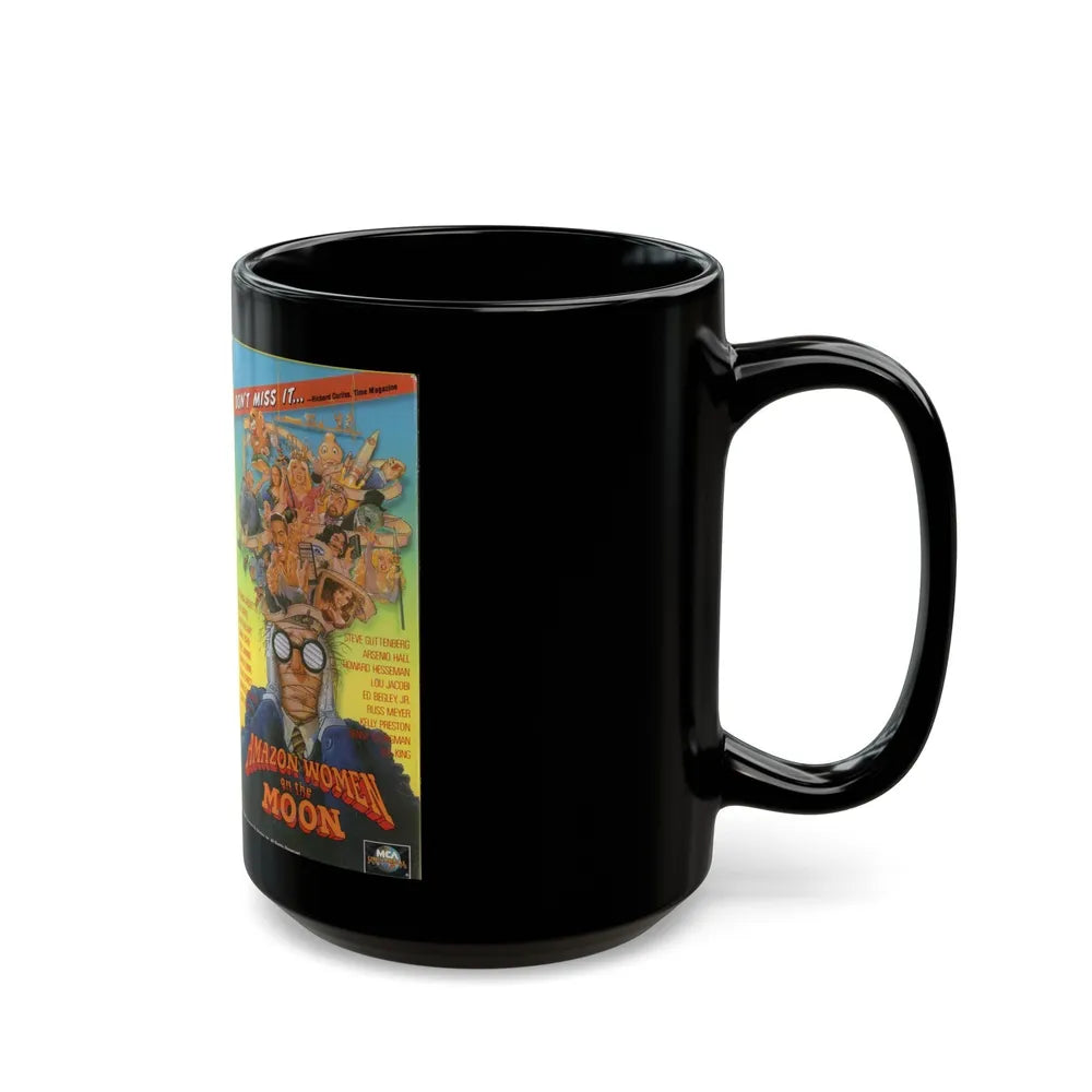 AMAZON WOMEN ON THE MOON (VHS COVER) - Black Coffee Mug-Go Mug Yourself