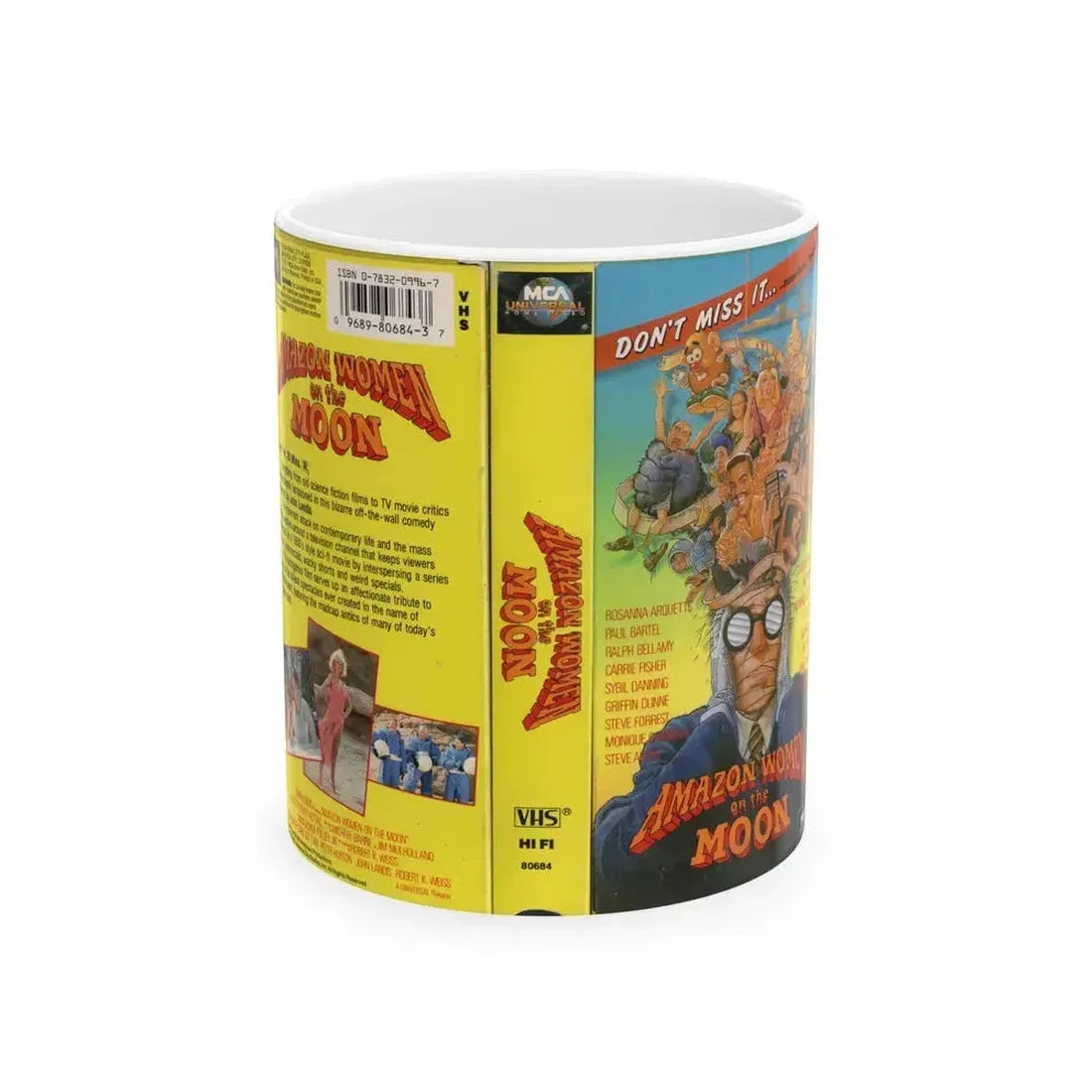 AMAZON WOMEN ON THE MOON (VHS COVER) - White Coffee Mug 11oz - Go Mug Yourself