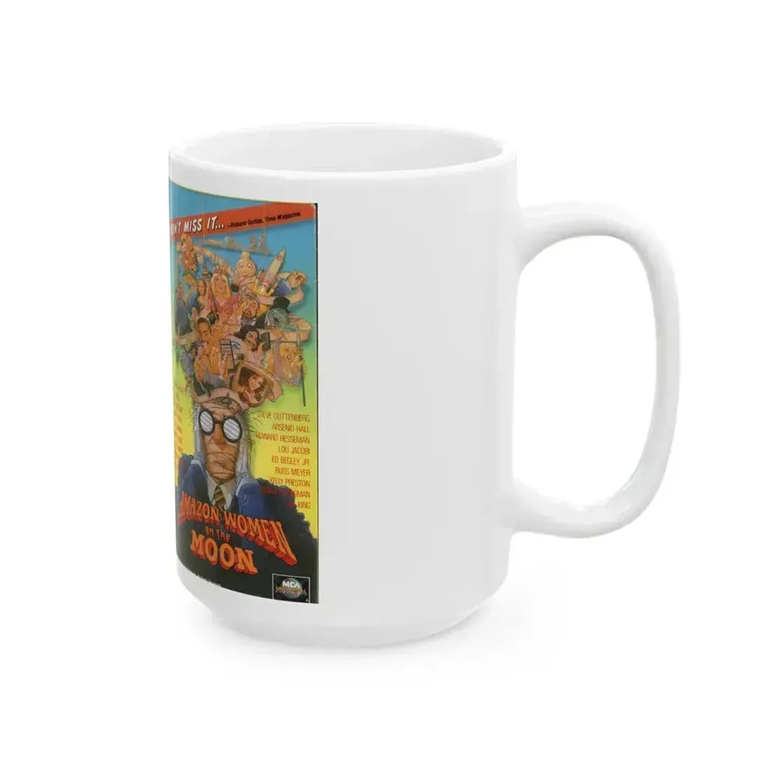 AMAZON WOMEN ON THE MOON (VHS COVER) - White Coffee Mug - Go Mug Yourself