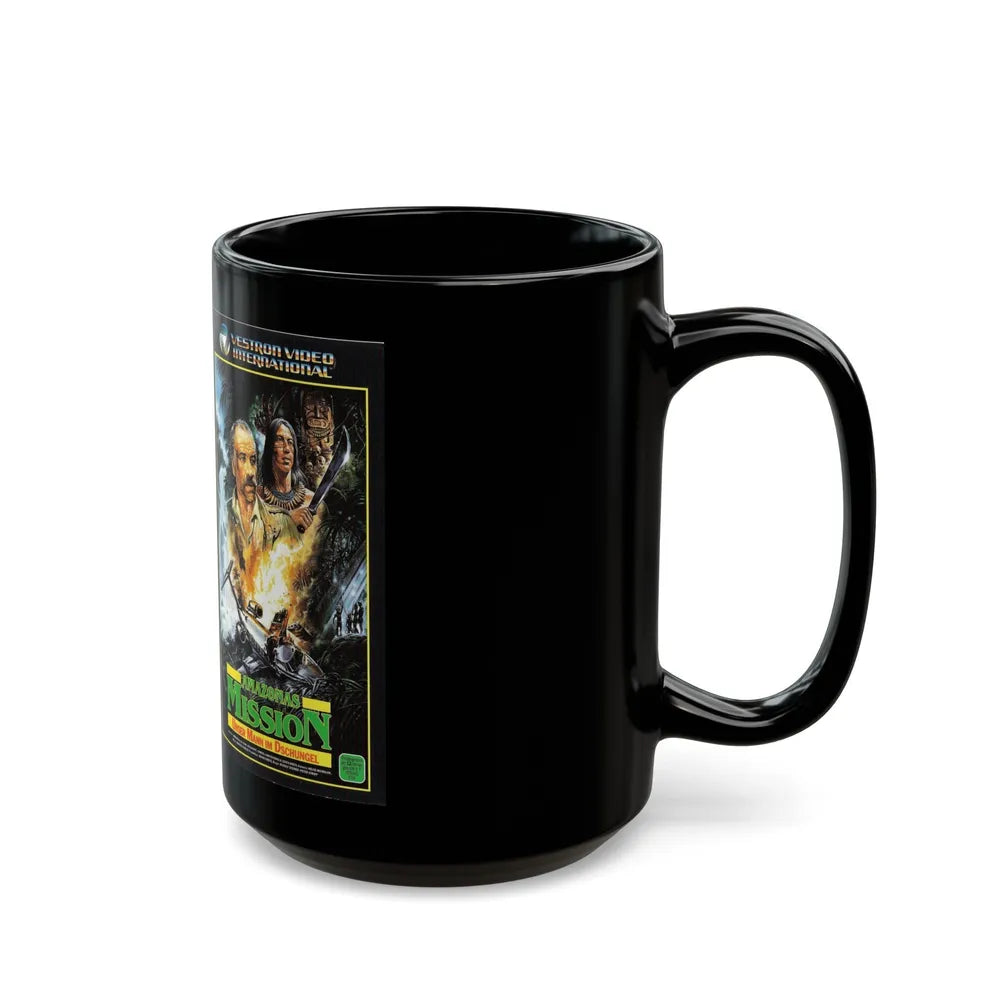 AMAZONAS MISSION (VHS COVER) - Black Coffee Mug-Go Mug Yourself