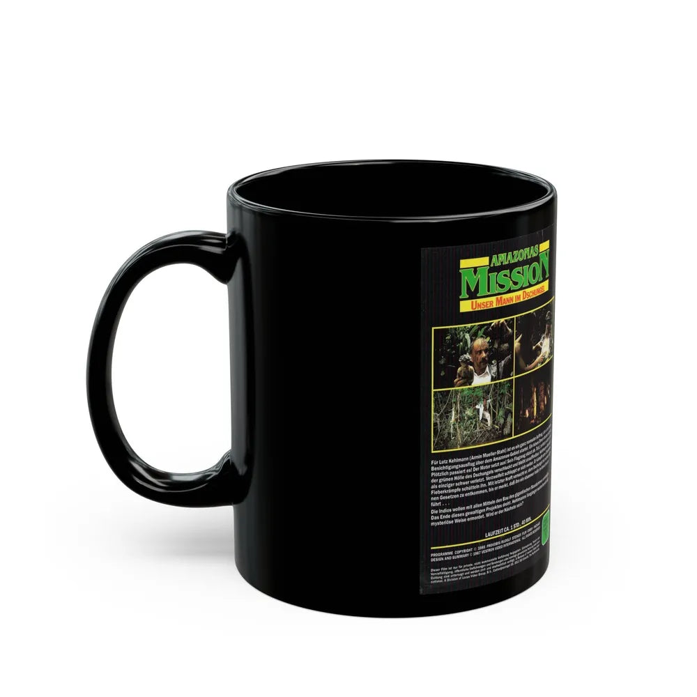 AMAZONAS MISSION (VHS COVER) - Black Coffee Mug-Go Mug Yourself