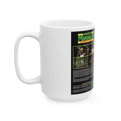 AMAZONAS MISSION (VHS COVER) - White Coffee Mug - Go Mug Yourself