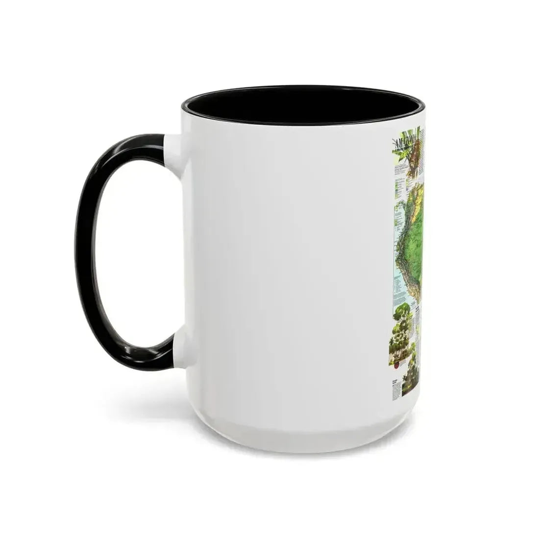 Amazonia - A World Resource at Risk (1992) (Map) Accent Coffee Mug - Go Mug Yourself