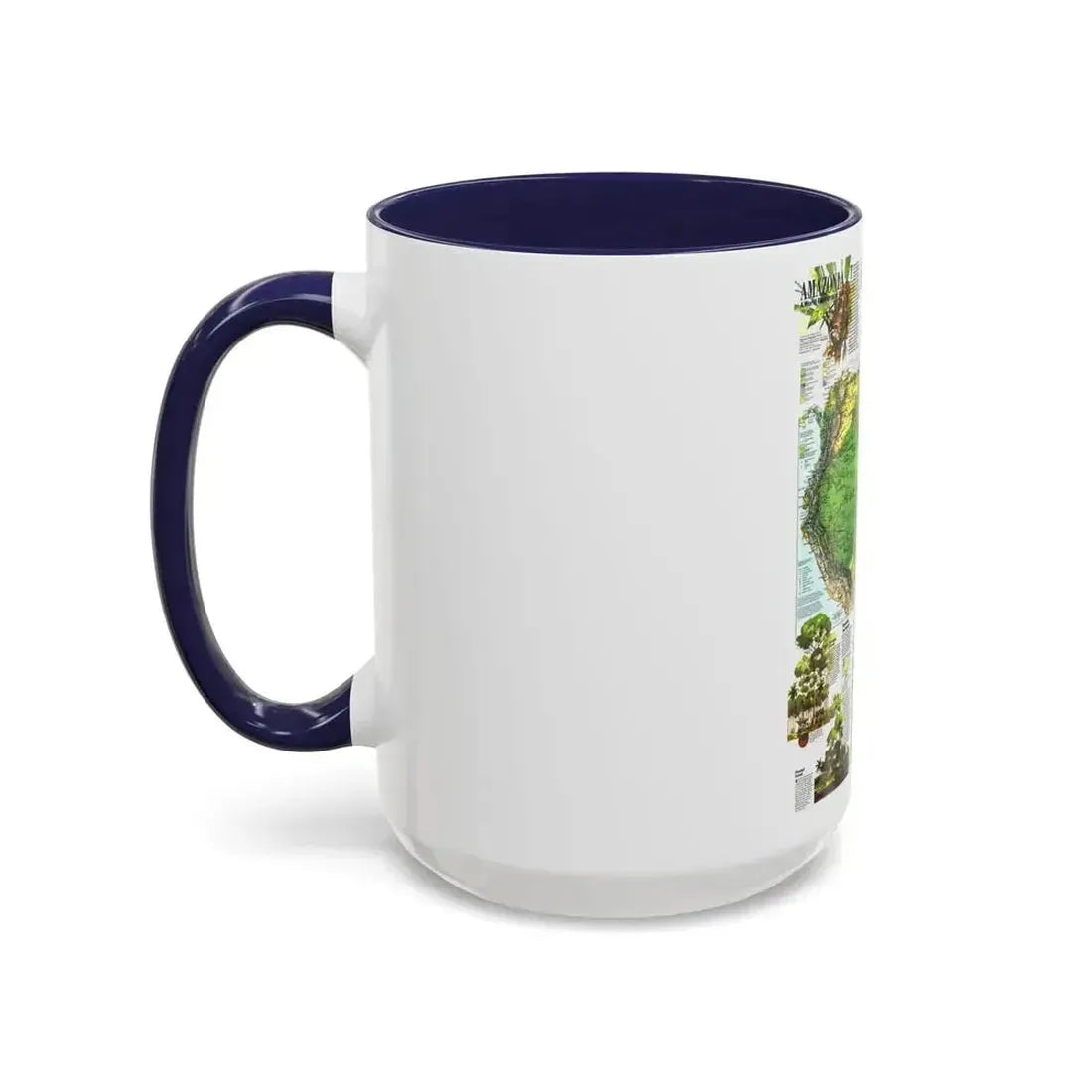 Amazonia - A World Resource at Risk (1992) (Map) Accent Coffee Mug - Go Mug Yourself