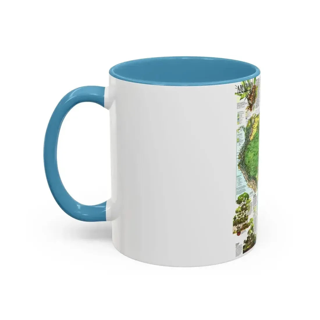 Amazonia - A World Resource at Risk (1992) (Map) Accent Coffee Mug - Go Mug Yourself