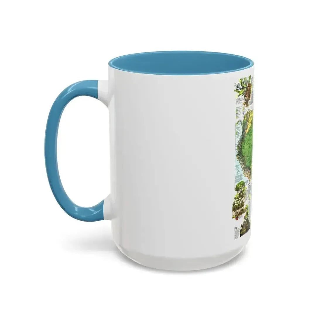Amazonia - A World Resource at Risk (1992) (Map) Accent Coffee Mug - Go Mug Yourself