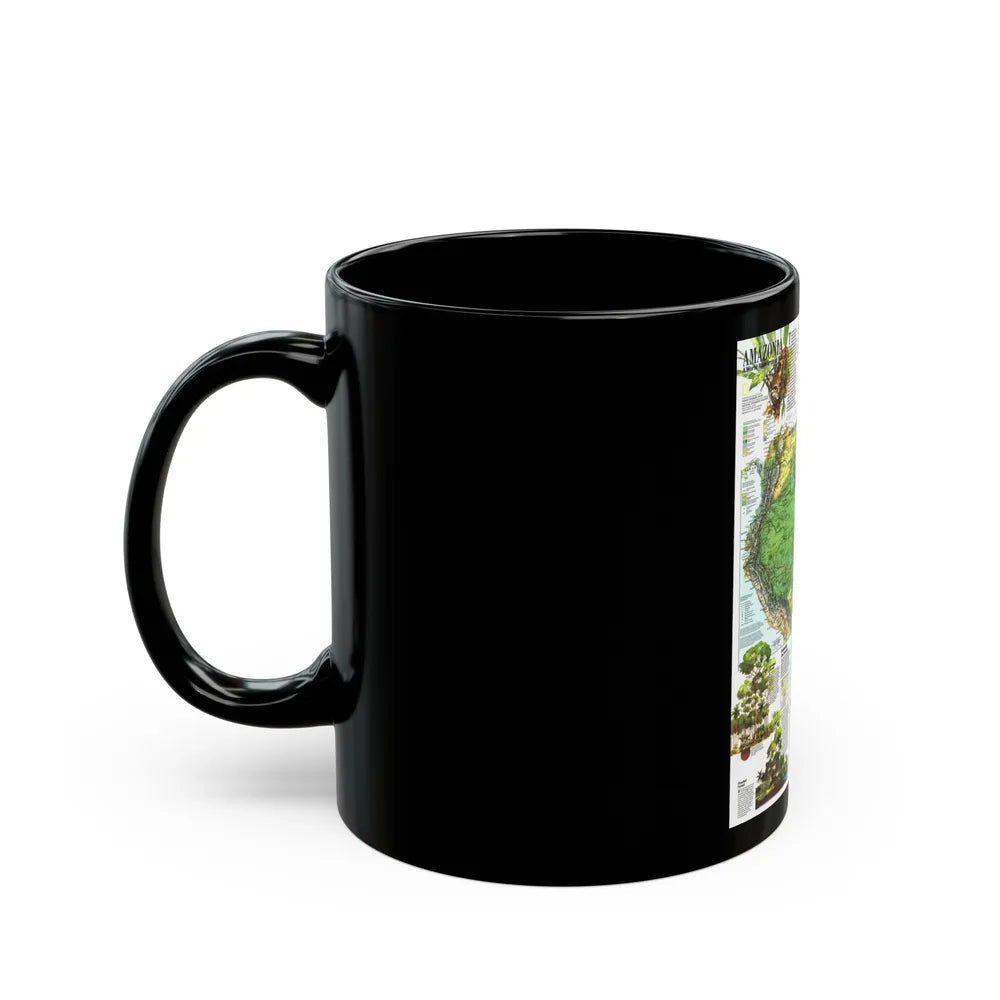 Amazonia - A World Resource at Risk (1992) (Map) Black Coffee Mug-Go Mug Yourself