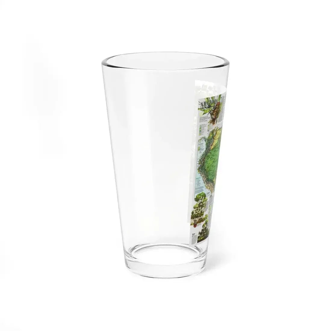 Amazonia - A World Resource at Risk (1992) (Map) Pint Glass 16oz - Go Mug Yourself