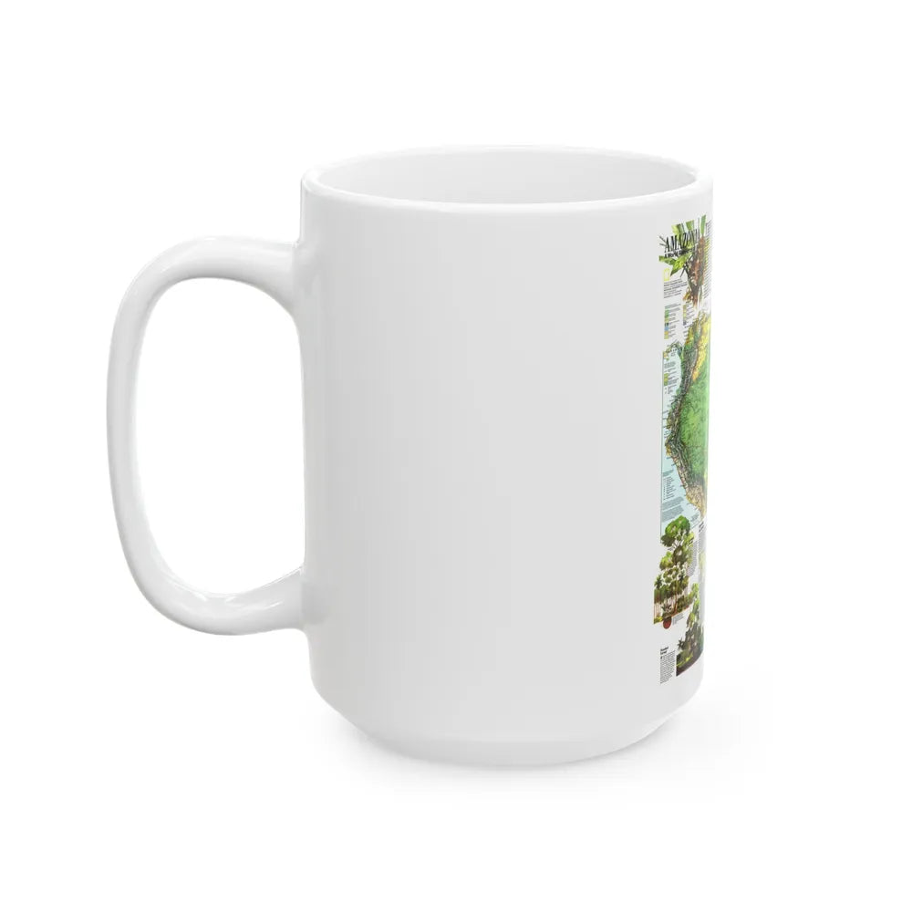 Amazonia - A World Resource at Risk (1992) (Map) White Coffee Mug-Go Mug Yourself