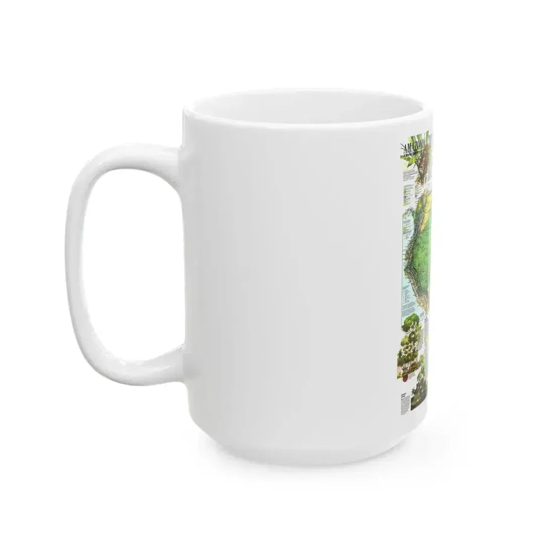 Amazonia - A World Resource at Risk (1992) (Map) White Coffee Mug - Go Mug Yourself