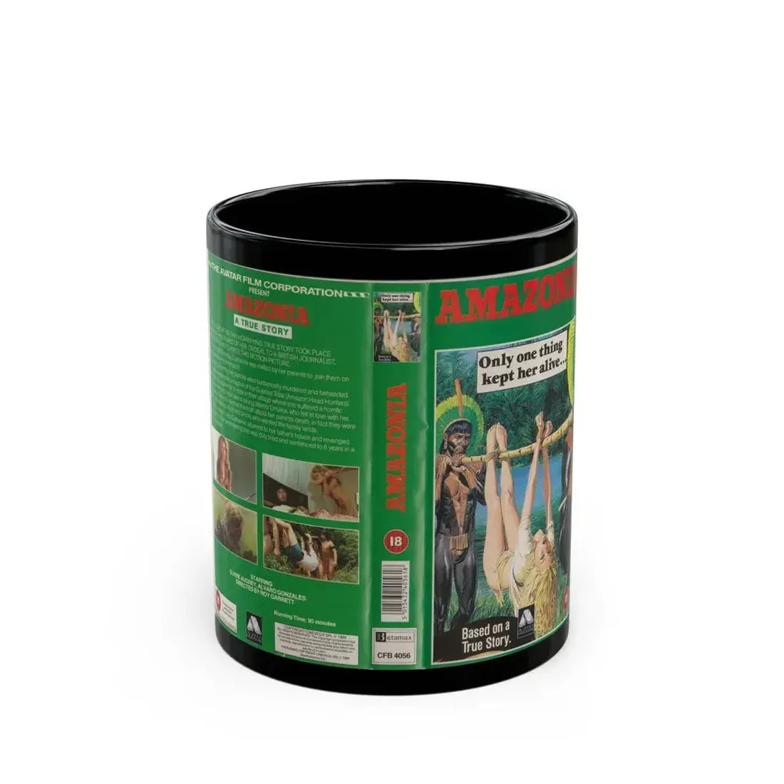 AMAZONIA (VHS COVER) - Black Coffee Mug 11oz - Go Mug Yourself