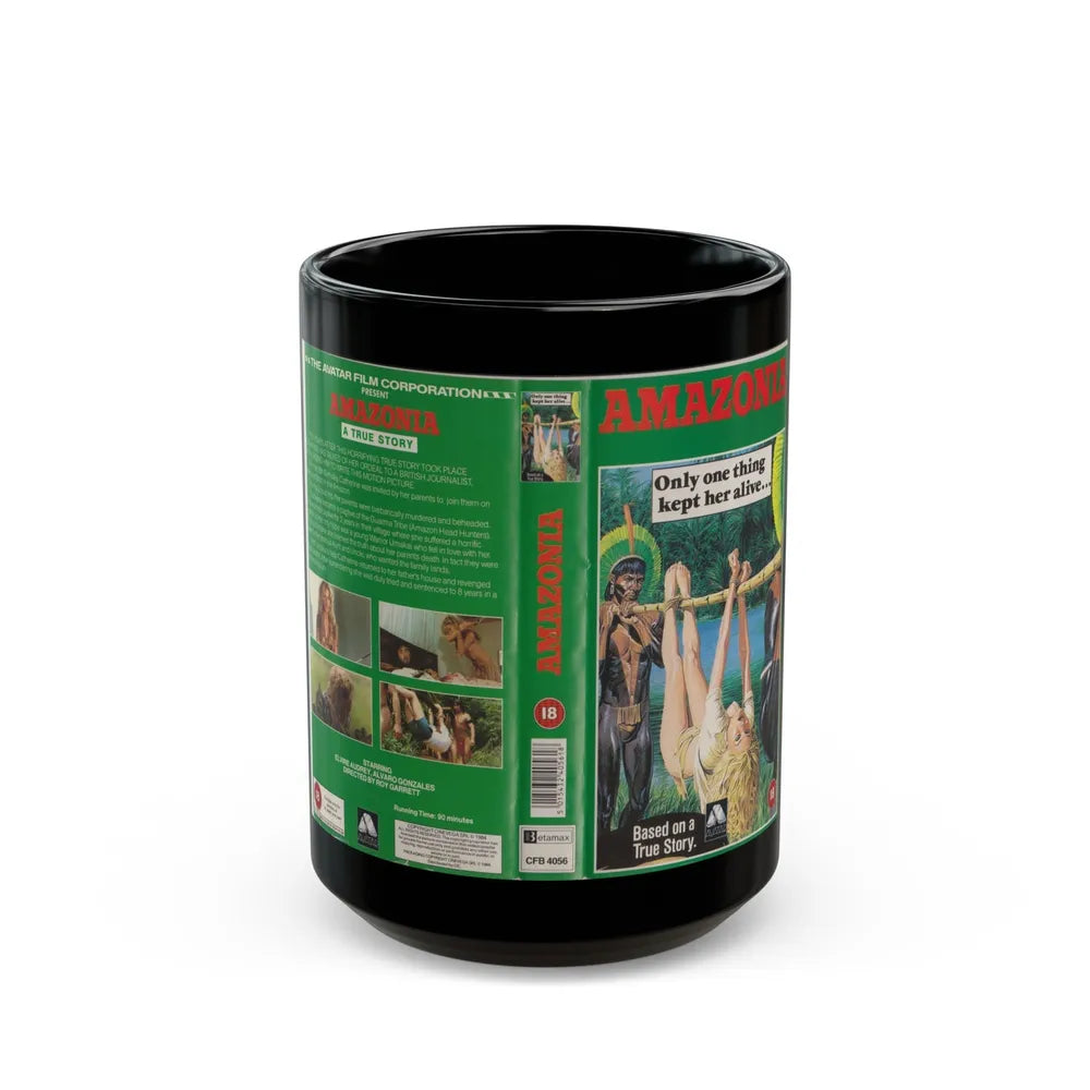 AMAZONIA (VHS COVER) - Black Coffee Mug-15oz-Go Mug Yourself