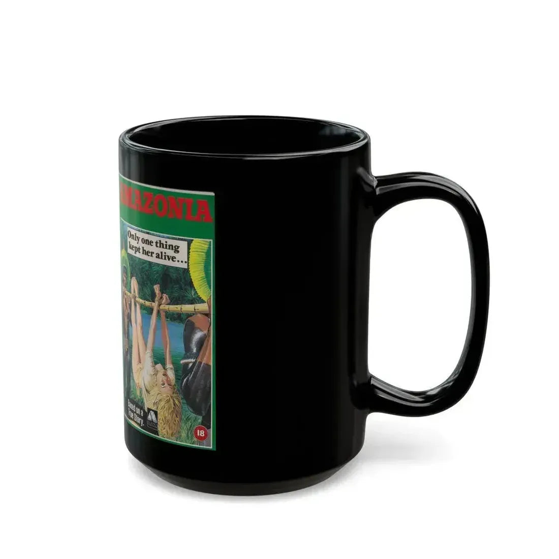 AMAZONIA (VHS COVER) - Black Coffee Mug - Go Mug Yourself