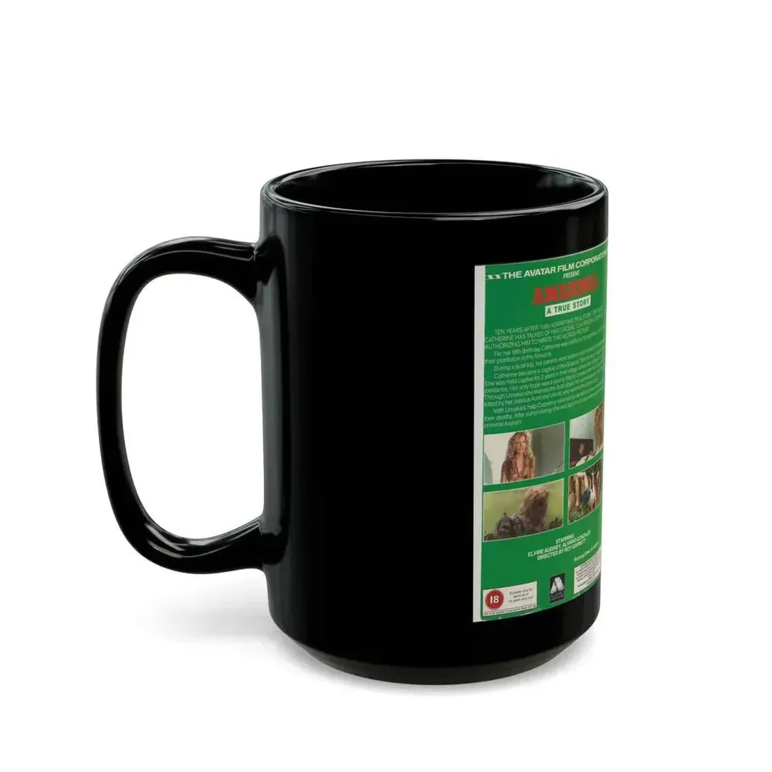 AMAZONIA (VHS COVER) - Black Coffee Mug - Go Mug Yourself