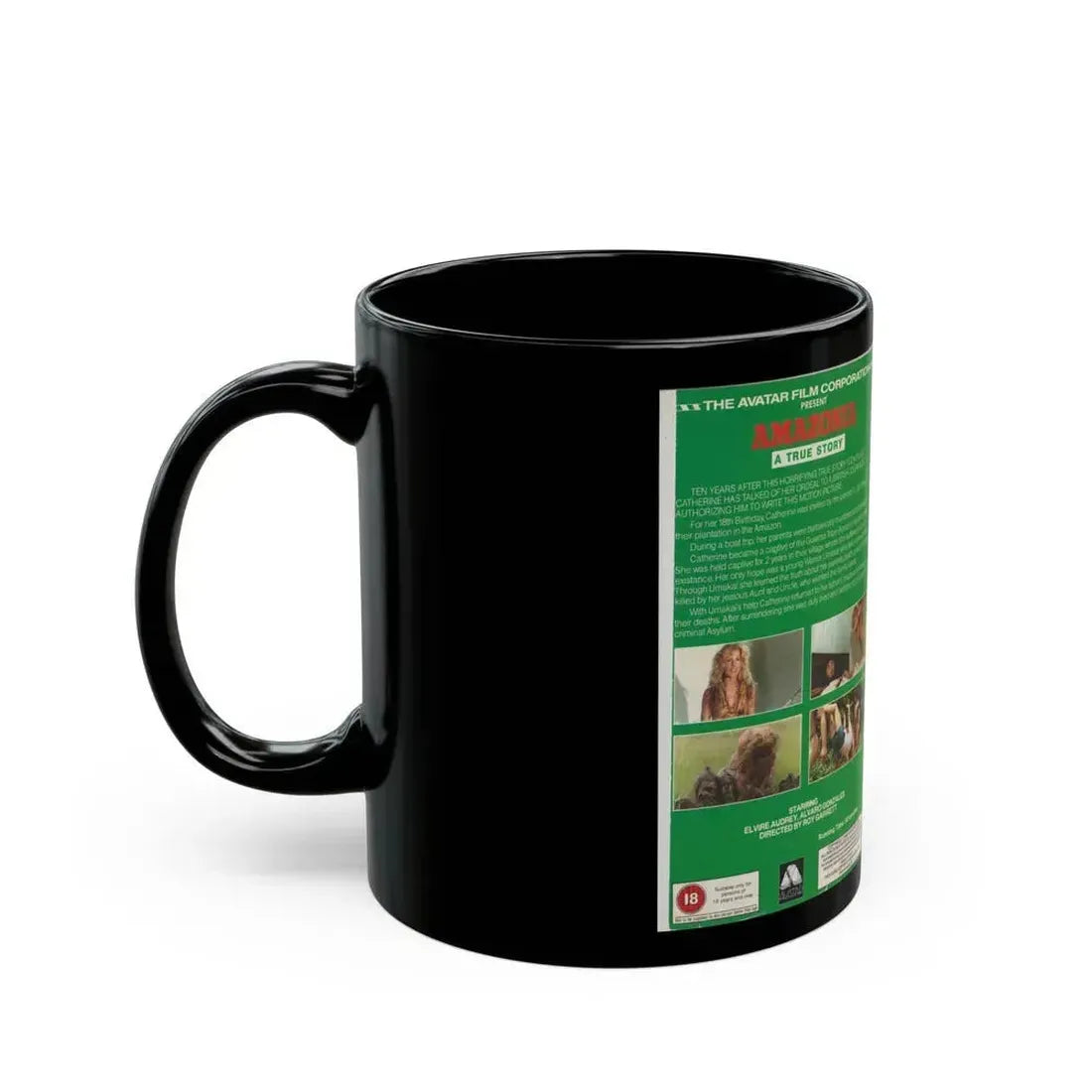 AMAZONIA (VHS COVER) - Black Coffee Mug - Go Mug Yourself