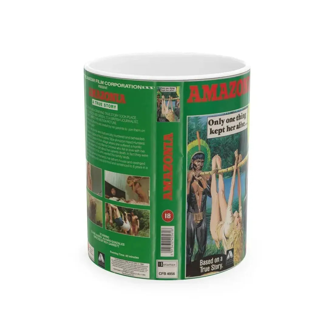 AMAZONIA (VHS COVER) - White Coffee Mug 11oz - Go Mug Yourself