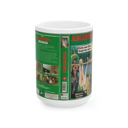 AMAZONIA (VHS COVER) - White Coffee Mug 15oz - Go Mug Yourself