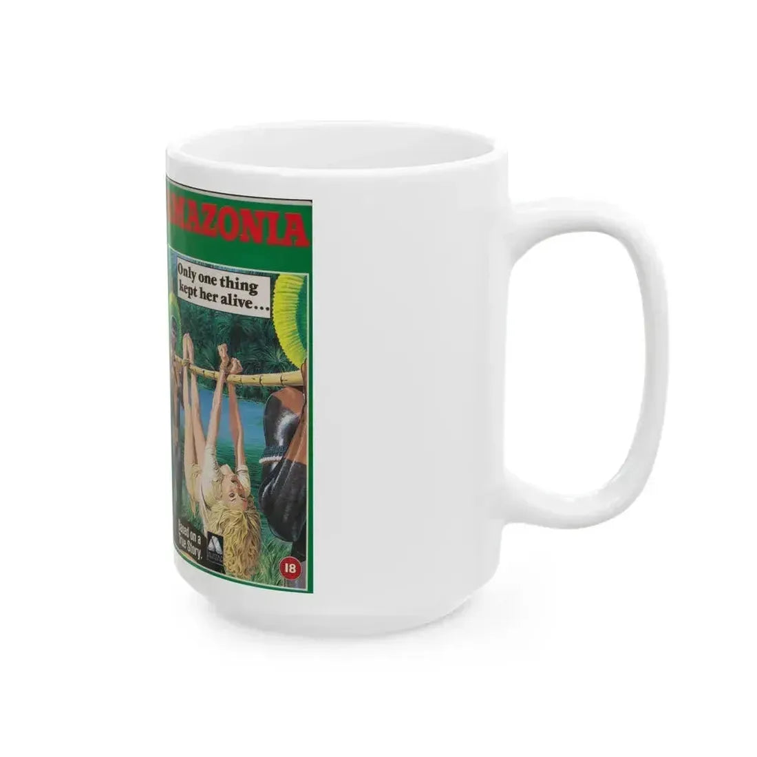 AMAZONIA (VHS COVER) - White Coffee Mug - Go Mug Yourself
