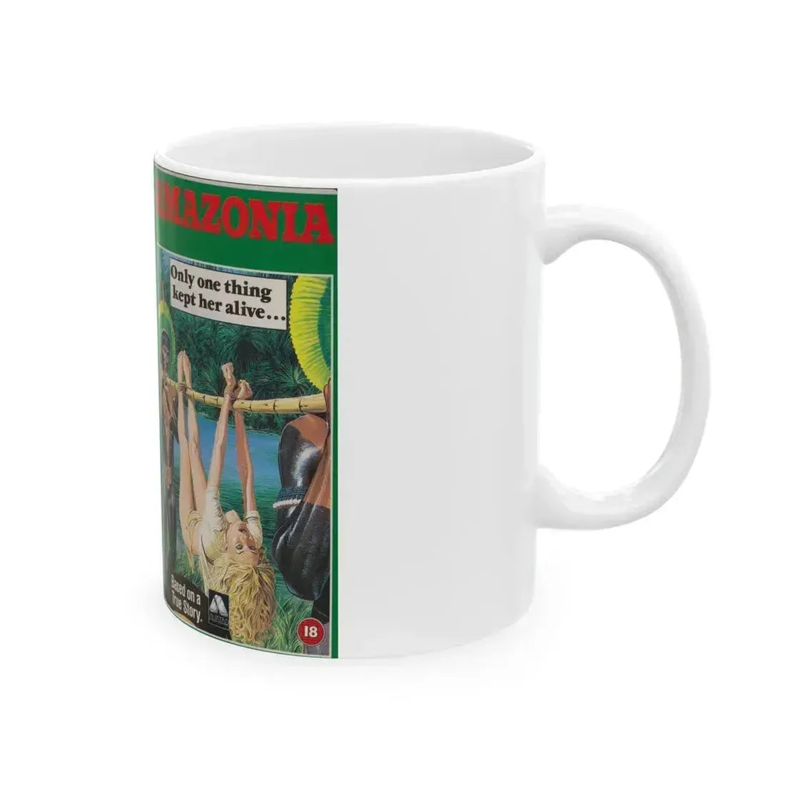 AMAZONIA (VHS COVER) - White Coffee Mug - Go Mug Yourself